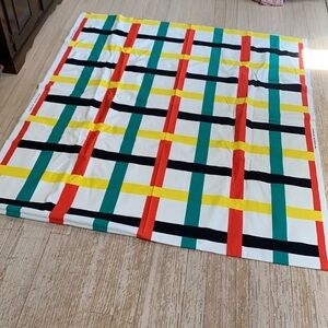 IKEA Cotton Canvas Fabric Designed by Tom Hedqvist 2005 Red Yellow Green Black